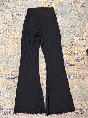 High-Waisted Black Flared Leggings